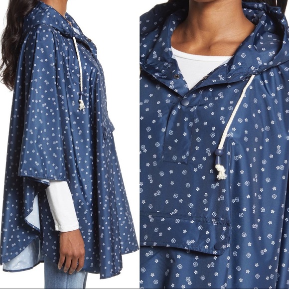 MADEWELL (Re)Sourced Packable Rain Poncho Jacket - One Size - Windowpane… - Picture 5 of 9